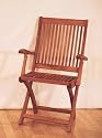 Achla OFC-02 Folding Chair in Natural Oiled with Arms