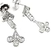 Diamond Gothic Hanging Earring, 18k White Gold (T.w 1.30)