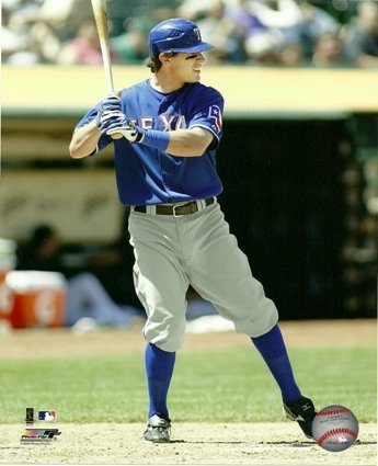 Ian Kinsler Texas Rangers Blue Jersey 8x10 Photo