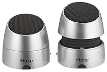 IHOME iHM79SC Rechargeable Mini Speakers (Silver)