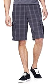 North Coast Pure Cotton Overdye Checked Shorts
