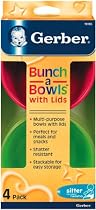 NUK BPA Free Bunch-A-Bowls With Lids, 4 Pack, Colors May Vary