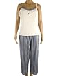 Ladies white/blue Pyjamas/ Nightwear sets.