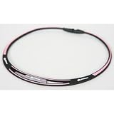 Phiten S-Type by Jennie Finch Titanium Necklace, Black/Pink, 18 inch