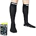 Meister Graduated 20-25mmHg Compression Running Socks for Shin Splints (Pair) - Black - X-Large