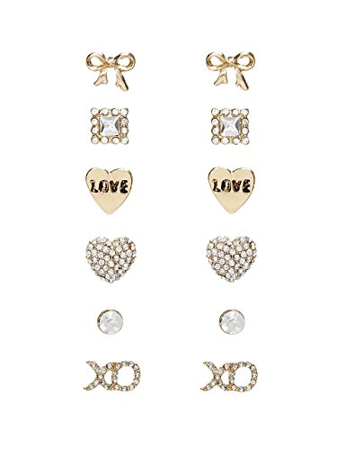 G by GUESS Women's Gold-Tone Stud Earring Set