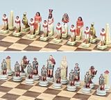 Egyptian And Roman Chess Set, King:3-1/4