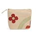 Satin with Cotton Silk Applique Tan Coin Purse-Flower Design Secret Garden Coin Purse [Flo...