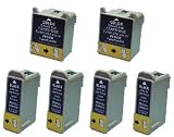 Take4Less 6-pack (4B+2C) T026 T026201 T027 T027201 Black Compatible Ink Cartridges for Epson Stylus Color Ph 810 820 925