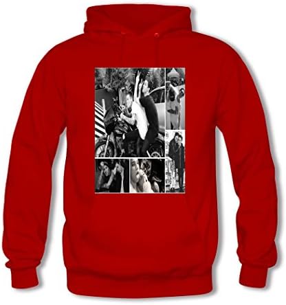 ZIHIA Men's The Nbhd Band Printed Cotton Hooded Sweatshirt Large Red