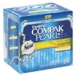 Tampax Compak Pearl Tampons, Plastic, Regular Absorbency, 20 ct.