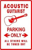 ACOUSTIC GUITARIST PARKING guitar sign