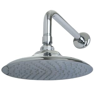 Kingston Brass K136A1CK Victorian 8-inch Diameter Brass Showerhead with 12-inch Shower Arm, Polished Chrome