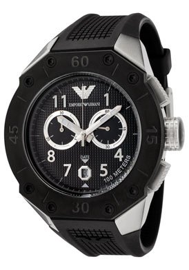 Emporio Armani Chronograph Black Dial Men