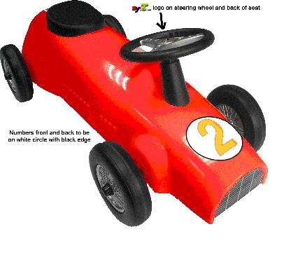 Childrens Toyshop  Toys : Red Retro Racer Speedster