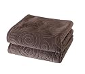 Buscher 20185-700 Duschtuch Set 2 teilig Baumwolle Velourjacquard schoko