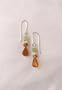 Amber, Citrine and Jade Dangle Earrings