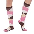 Xhilaration&reg; Socks 3Pk Knee Highs - Brown Solid/Pink, Oatmeal, Brown & White Argyle/Brown, Pink, Oatmeal & White Stripe - One Size