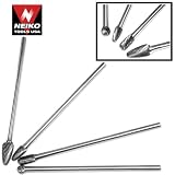 4 pc Long Reach Double Cut Carbide Burr Bit Set