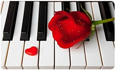 Piano Keys Custom Doormat Entrance Mat Floor Mat Rug Indoor/Outdoor/Front Door/Bathroom Mats Rubber Non Slip Size 30 x 18 inches