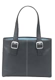 SOLO 15.4-Inch Vinyl Laptop Tote (Black/Blue)