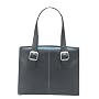 SOLO 15.4-Inch Vinyl Laptop Tote (Black/Blue)