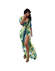 Sexy General Print Elbow Length Sleeves Chiffon/Polyester Maxi Dress 