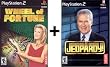 2 Game Combo - Wheel Of Fortune + Jeopardy Playstation 2 PSX
