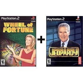 2 Game Combo - Wheel Of Fortune + Jeopardy Playstation 2 PSX