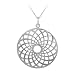 Sterling Silver Tarnish-Free Medallion Pendant, 18"