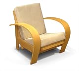So4mat - Curve Chair - Suedette Stone Outdoor Living
