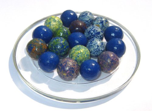 Imagen 2 de 15 Canicas Mezcla De Color AZUL - Canica de Arcilla - 16 mm