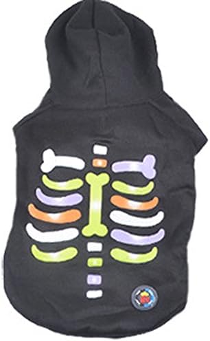 Tooline® LED light halloween pumpkin ghost skull spider wizard Halloween Festival Party LED Dog Clothes Light up Hoodie Coat