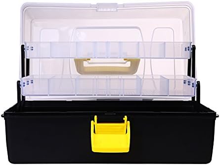 Yunnong 2 Tray ABS Plastic Fishing Tackle Box Fishing Bait Accessories Case 11.81 * 7.09 * 5.9in