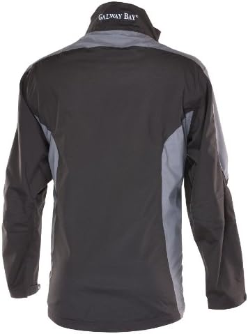 New Galway Bay Golf All-Weather Full Sleeve Jacket Black/Gray Medium GB6100-0013
