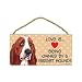 Basset Hound (Love is being owned by) Door Sign 5''x10''