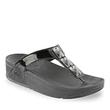 FitFlop Women's Pietra Sandal,Black,6 M US