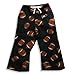 Grandma Pajama Pants - Mens Polar Fleece Football Pajama Pant, Black, Brown