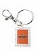 Licensed Oklahoma State Cowboys Keychain with Rhinestones Fashion Jewelry