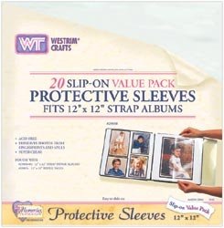 Westrim Strap Hinge Slip-On Page Protectors, 