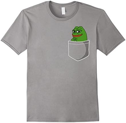 Men's Smug Pocket Pepe Dank Meme T-Shirt Small Slate