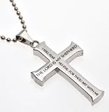 IRON CROSS “LORD IS MY SHEPHERD” – PSALM 23 fashion  “LORD Steel Chain Solid Stainless Steel SHEPHERD” Shepherd Psalm Scripture Psalm 23 PSALM Product Description Lord Is My Shepherd Jewelry Iron Cross iron Cross 8243 