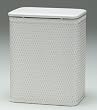 Wicker Infant and Toddler Hamper With Vinyl Lid White