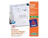 Avery Easy Load Top Loading Recycled Polypropylene Sheet Protectors, 100/box (75537)