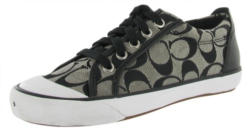 COACH Barrett Signature Jacquard Sneaker Womens Shoes Black Size 6