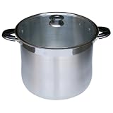 Alpha Heavy Gage 12 QT Stainless Steel Stock Pot with Glass Lid