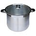Alpha Heavy Gage 12 QT Stainless Steel Stock Pot with Glass Lid