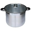 Alpha Heavy Gage 12 QT Stainless Steel Stock Pot with Glass Lid