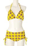 ※SALE※ On the Beach ローズプリントホルタービキニ : 水着