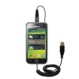 Coiled USB Cable for the Samsung Epic 4G with Power Hot Sync and Charge capabilities - uses Gomadic TipExchange Technology